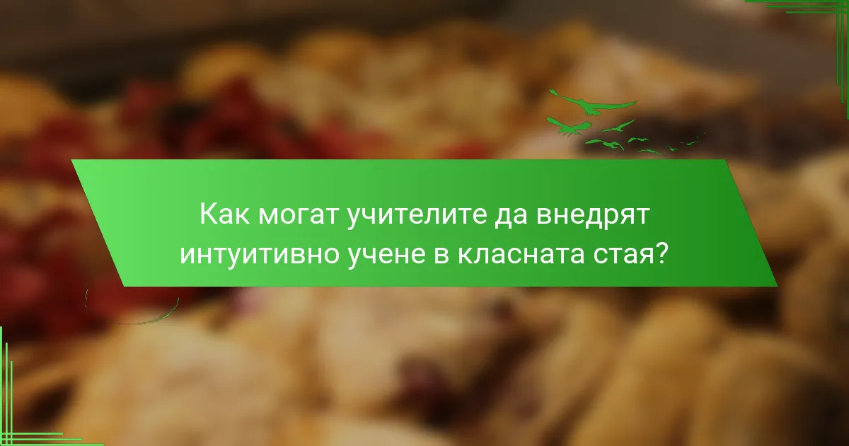 Как могат учителите да внедрят интуитивно учене в класната стая?