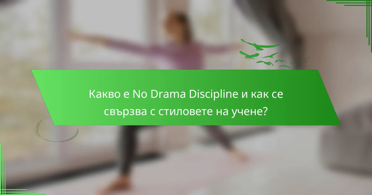 Какво е No Drama Discipline и как се свързва с стиловете на учене?