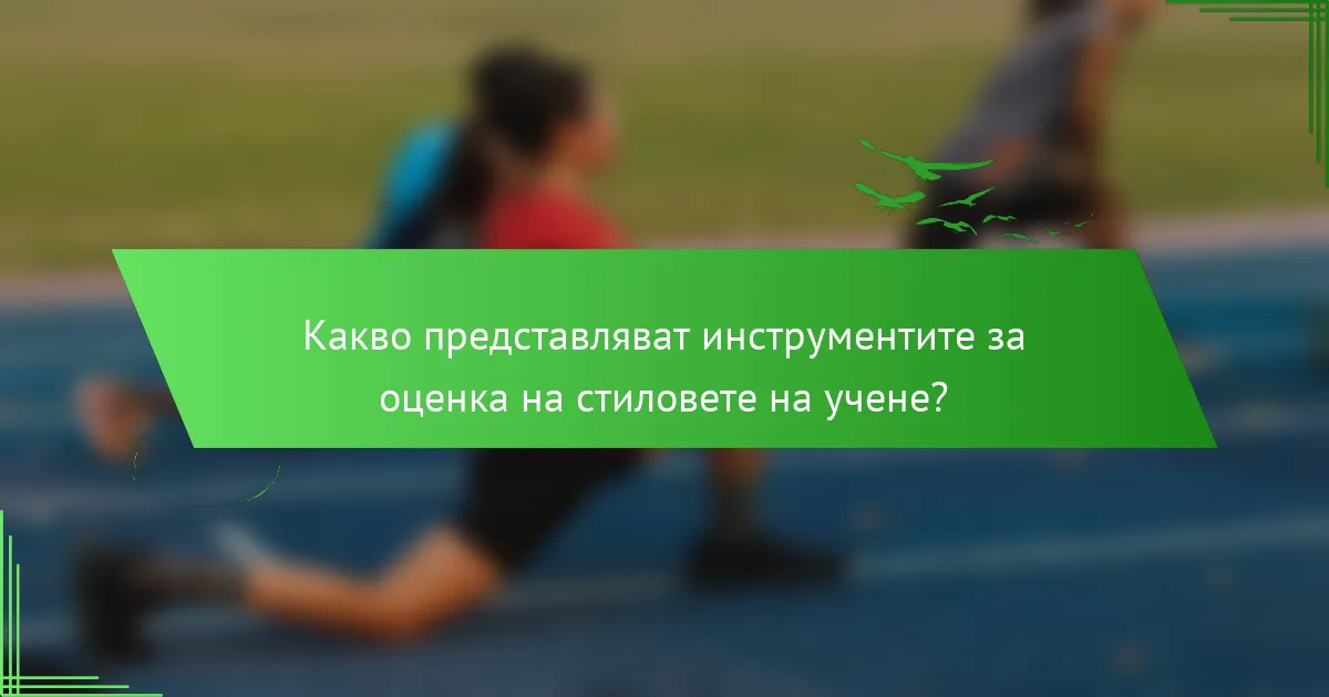 Какво представляват инструментите за оценка на стиловете на учене?