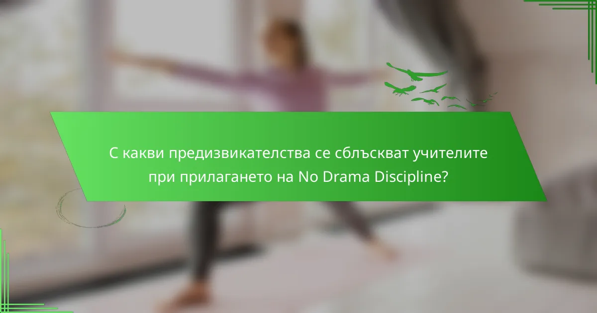 С какви предизвикателства се сблъскват учителите при прилагането на No Drama Discipline?